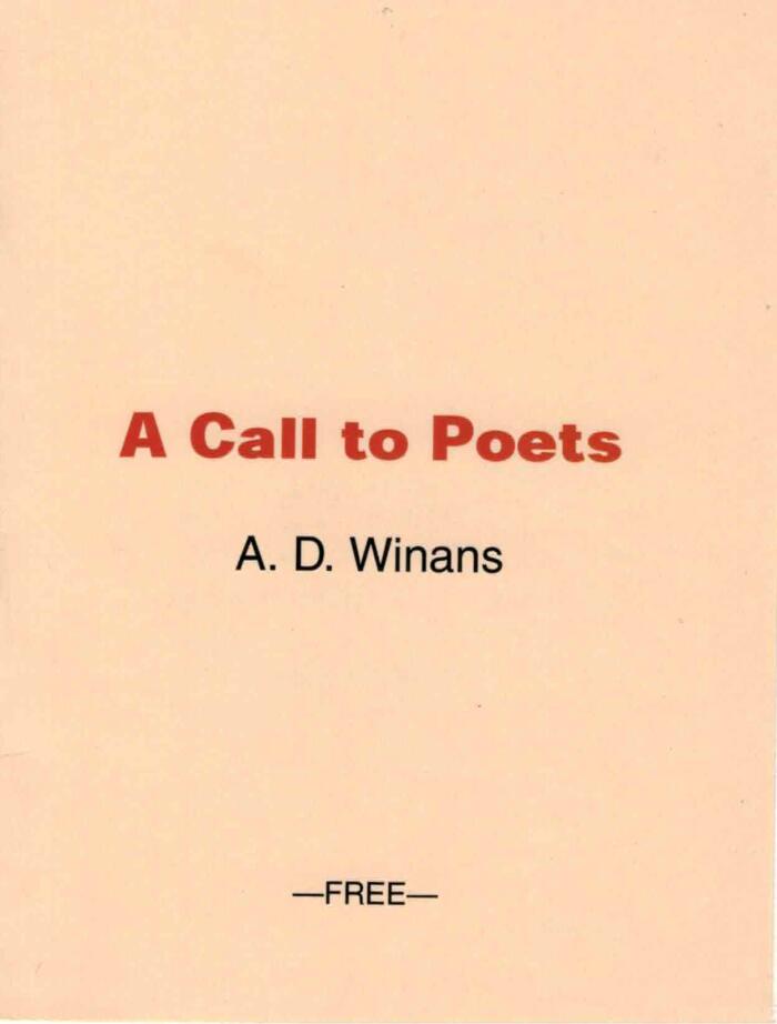 A Call to Poets