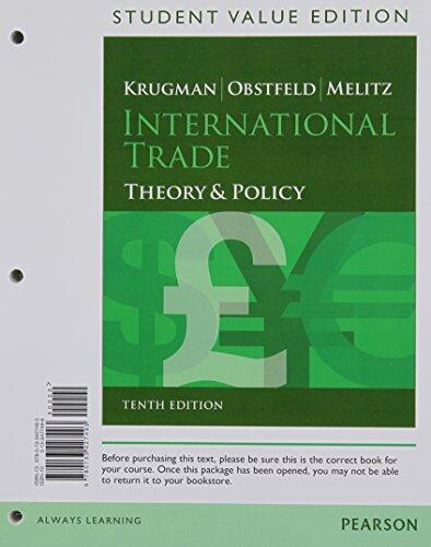International Trade: Theory and Policy