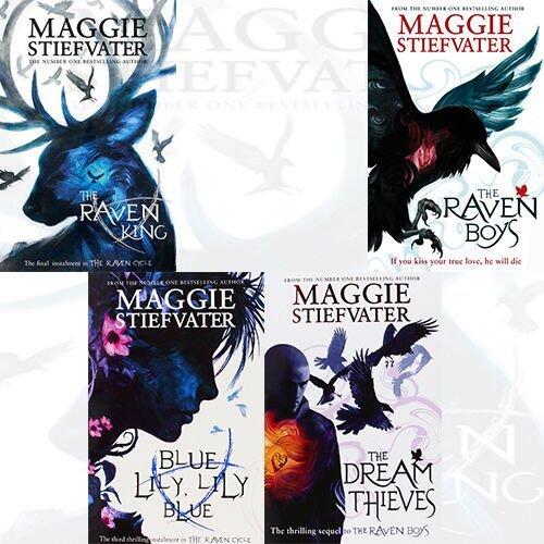 The Raven Boys, The Dream Thieves, Blue Lily Lily Blue, The Raven King
