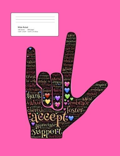 I Love You Composition Book Wide Ruled