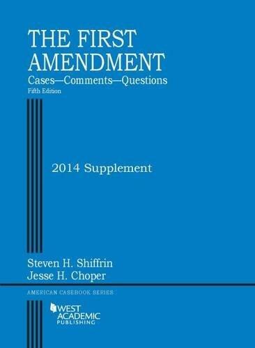 The First Amendment, Cases, Comments, Questions: 0