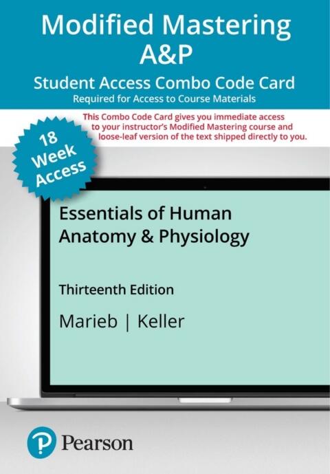 Modified Mastering A&P with Pearson E-Text (Combo Access Card for Essentials of Human Anatomy and Physiology)