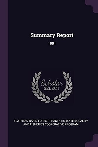 Summary Report: 1991
