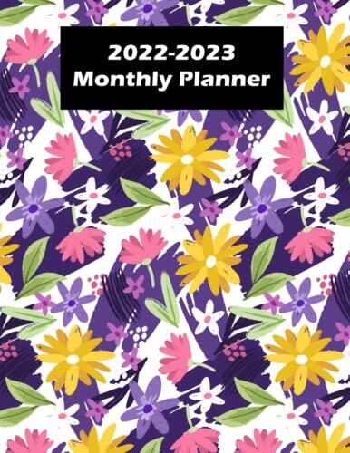 2022-2023 Monthly Planner: Floral Design 2 Year Monthly Planner 2022-2023 Organizer | Large 24 Months Jan 2022 To Dec 2023 2-year Monthly Planner
