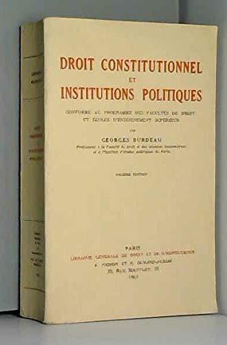 Droit constitutionnel et institutions politiques