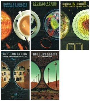 Douglas Adams 5 Books set: The Hitchhiker's Guide to the Galaxy, The Restaurant at the End of the Universe, Life The Universe and Everything, So Long and Thanks for all the Fish, and Mostly Harmless