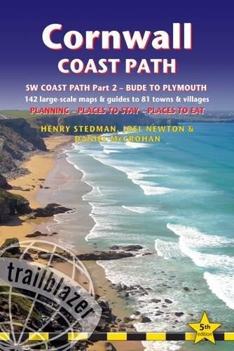 Cornwall Coast Path: (South-West Coast Path Part 2) includes 142 Large-Scale Walking Maps & Guides to 81 Towns and Villages - Planning, Places to ... - Bude to Plymouth