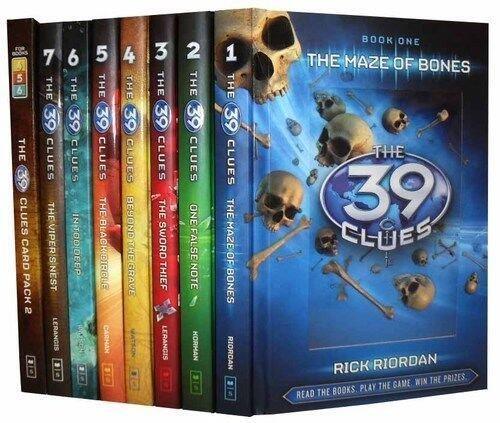 The 39 Clues Series and 39 Clues Card Pack 2 Collection 7 Books Bundle With Gift Journal (The Maze of Bones, One False Note, The Sword Thief, Beyond The Grave..