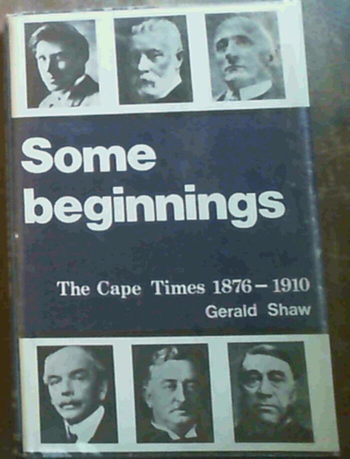 Some beginnings: The Cape times