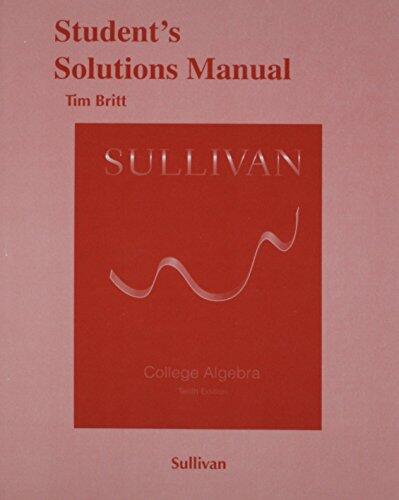 Student's Solutions Manual (valuepack) for College Algebra