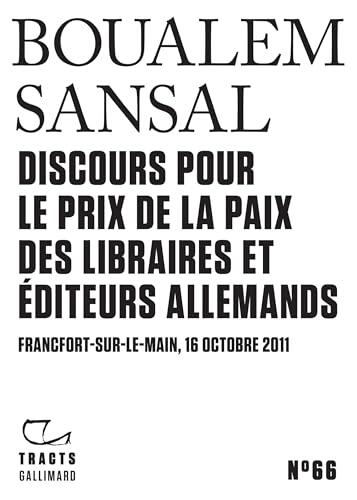 Tracts (N°66) - Discours pour le Prix de la paix des libraires et éditeurs allemands