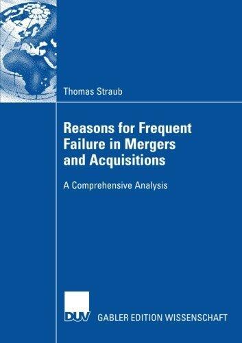 Reasons for Frequent Failure in Mergers and Acquisitions: A Comprehensive Analysis