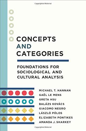 Concepts and Categories: Foundations for Sociological and Cultural Analysis