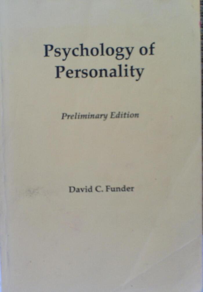 Psychology of Personality