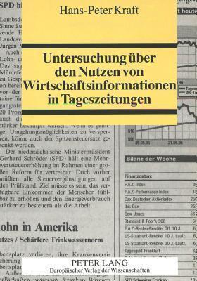 Untersuchung über den Nutzen von Wirtschaftsinformationen in Tageszeitungen