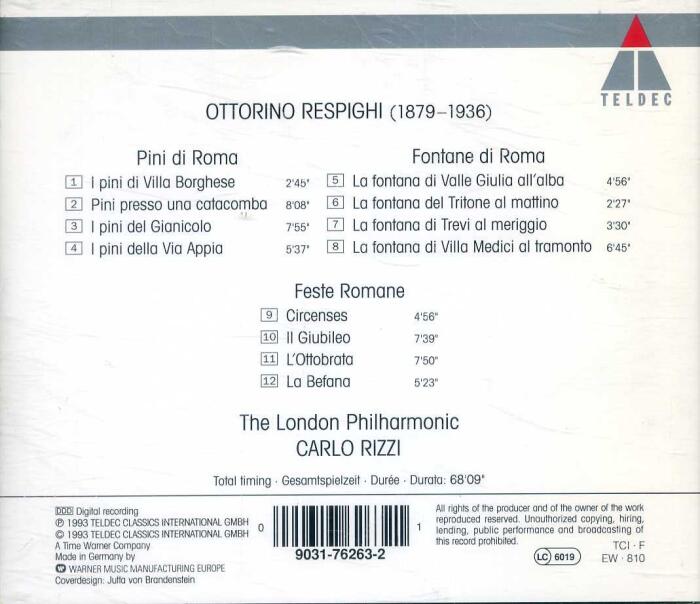 Respighi: Pini Di Roma / Fontane Di Roma / Feste Romane