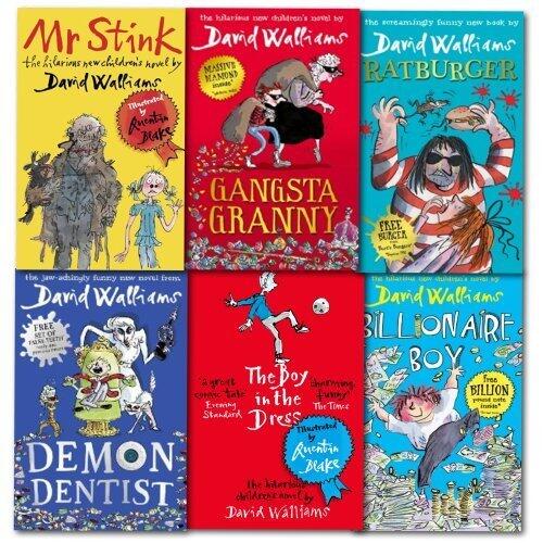 David Walliams 6 Books Collection: Mr Stink / Gansta Granny / Ratburger / Demon Dentist / The Boy in the Dress / Billionaire Boy