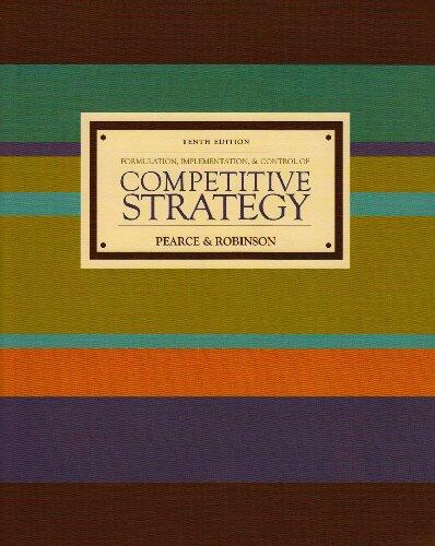 Formulation, Implementation, and Control of Competitive Strategy