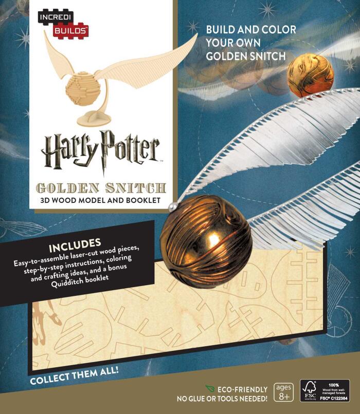 IncrediBuilds: Harry Potter: Golden Snitch 3D Wood Model and Booklet