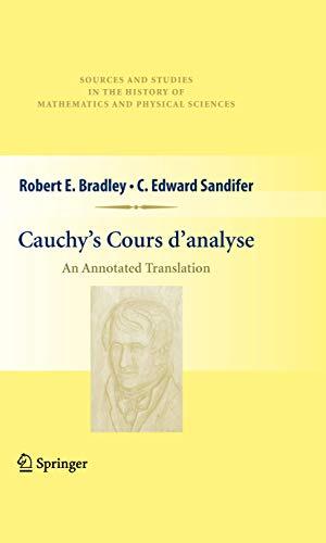 Cauchy’s Cours d’analyse: An Annotated Translation