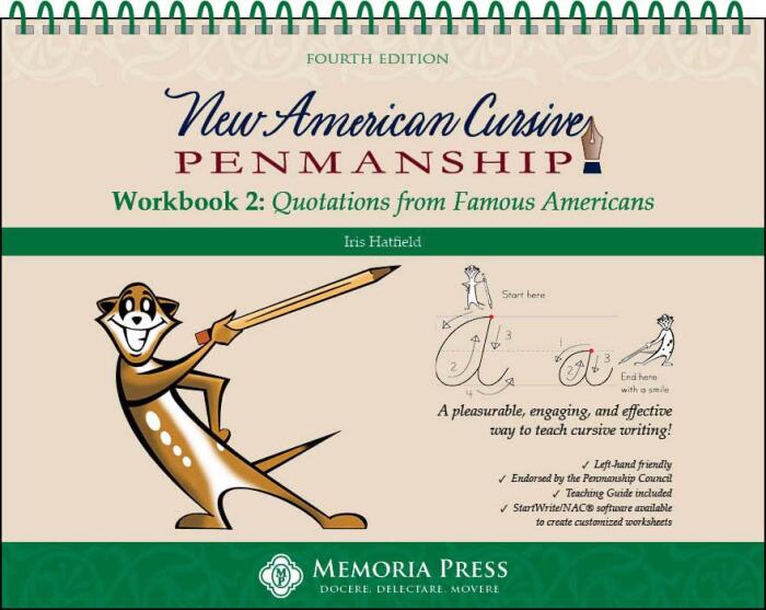 New American Cursive 2: Quotations from Famous Americans, Fourth Edition