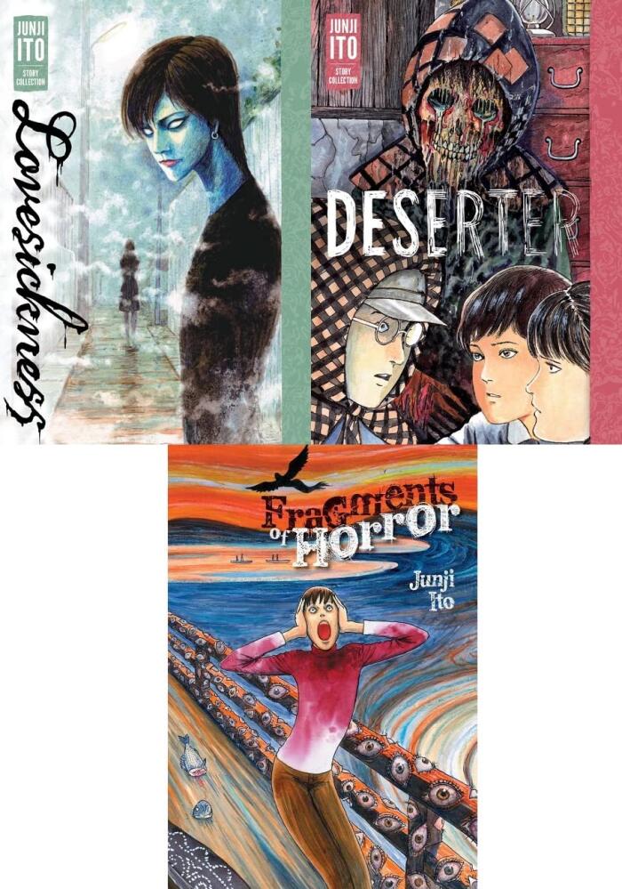 Junji Ito Story Collection 3 books set: Lovesickness, Deserter, Fragments of Horror