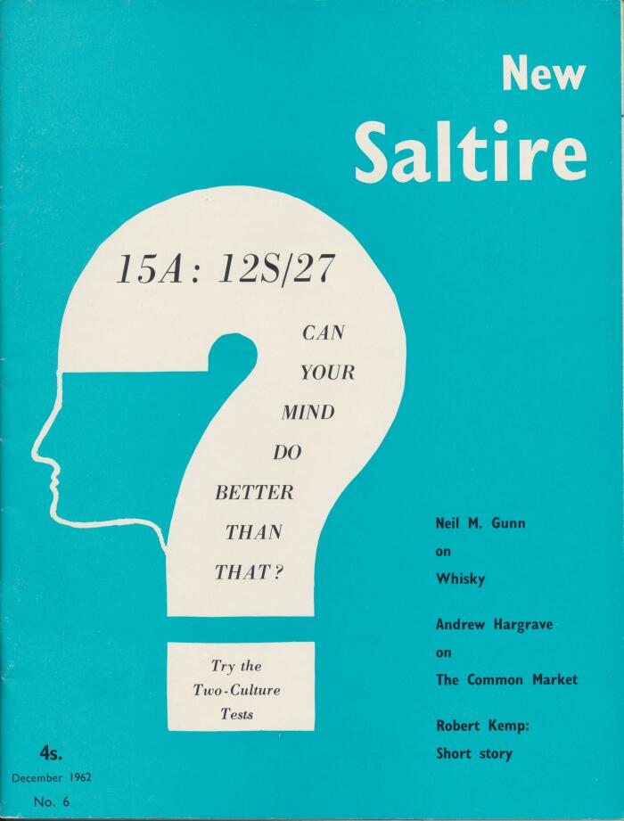 New Saltire No. 6: December 1962