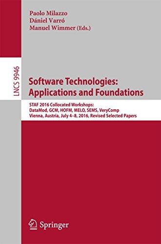 Software Technologies: Applications and Foundations: STAF 2016 Collocated Workshops: DataMod, GCM, HOFM, MELO, SEMS, VeryComp, Vienna Austria, July 4-8, ... Notes in Computer Science Book 9946)