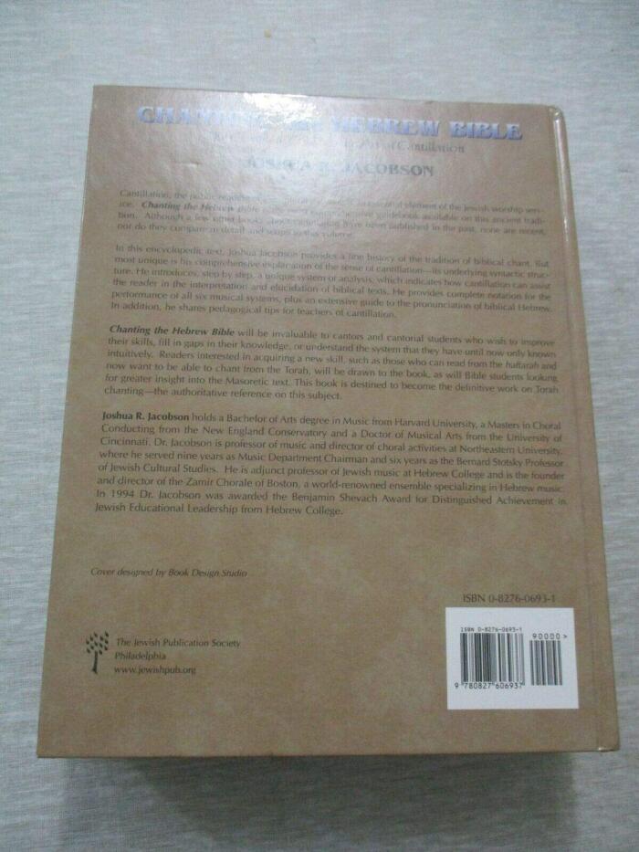 Chanting the Hebrew Bible,h/c,965 pp,1st English edition,U.S.A.,2002. A/cs3447