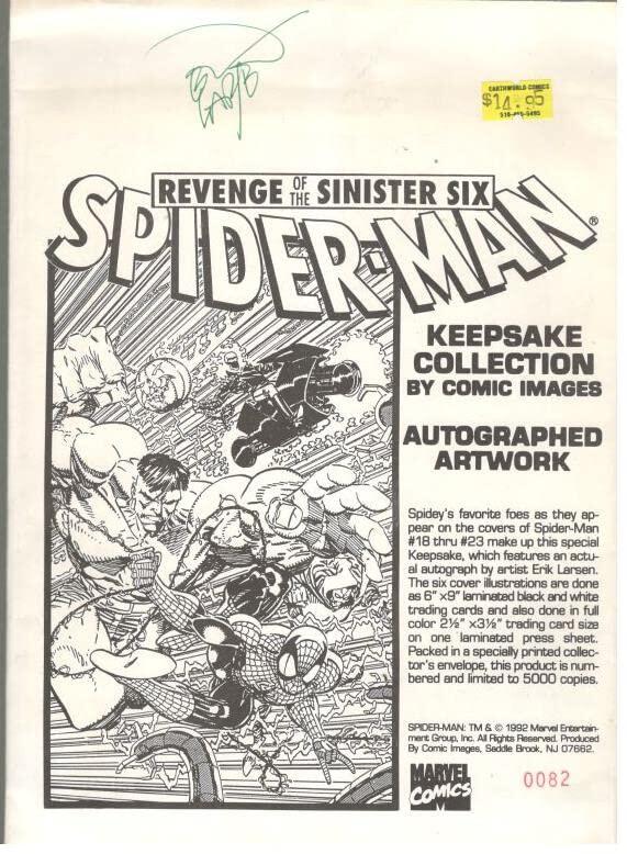 SPIDER-MAN REVENGE OF THE SINISTER SIX KEEPSAKE COLLECTION - SIGNED