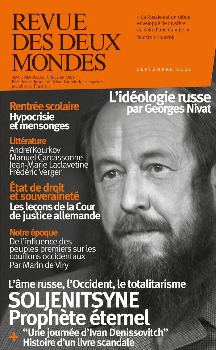 Revue des Deux Mondes septembre 2022: Qu'est-ce que l'idéologie russe ?