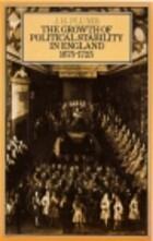 The Growth of Political Stability in England: 1675-1725