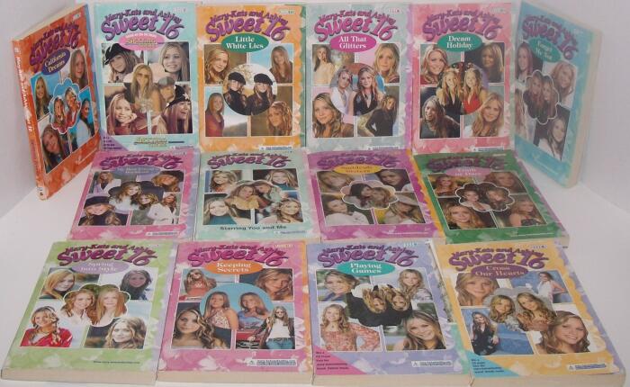Mary-Kate and Ashley Sweet 16 Fourteen Book Bundle Collection set, Includes: #4 Getting There-#5 Starring You and Me - #6 My Best friend's Boyfriend - #7 Playing Games - #8 Cross Our Hearts - #9 All That Glitters - #10 Keeping Secrets - #11 Little et