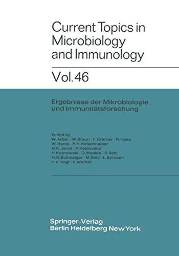 Current Topics in Microbiology and Immunology (Ergebnisse der Mikrobiologie und Immunitätsforschung)