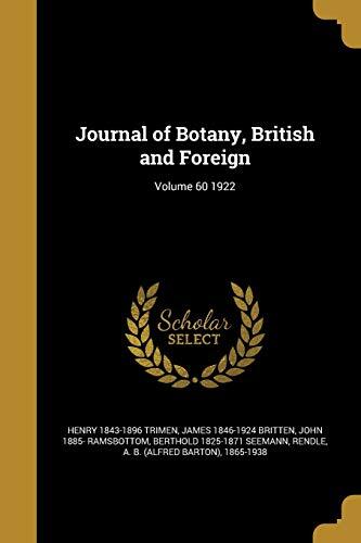 Journal of Botany, British and Foreign (Volume 60 1922)