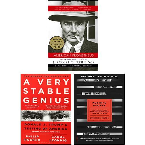 Putin's People; American Prometheus; A Very Stable Genius (3-Book Collection Set)