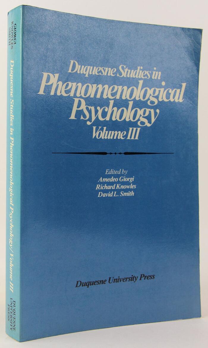 Duquesne Studies in Phenomenological Psychology (Vol. 3)