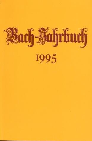 Bach-Jahrbuch 1995