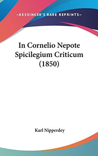 In Cornelio Nepote Spicilegium Criticum