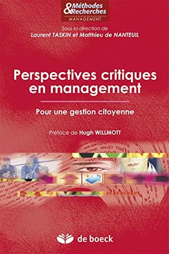 Perspectives Critiques en Management: Pour une Gestion Citoyenne