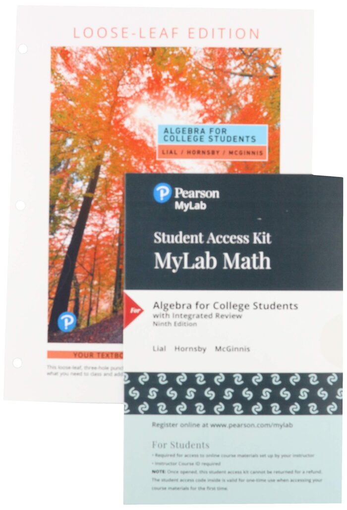 Algebra for College Students, Loose-Leaf Version Plus MyLab Math -- 24 Month Access Card Package