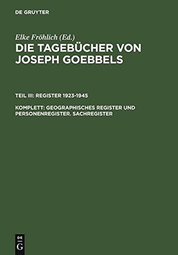 Die Tagebucher von Joseph Goebbels