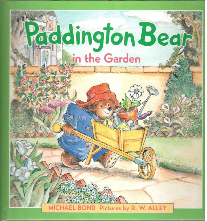 PADDINGTON BEAR in the garden