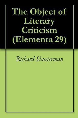 The Object of Literary Criticism