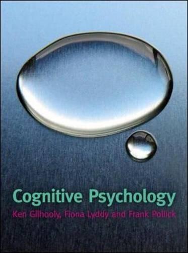 By Kenneth Gilhooly Cognitive Psychology [Paperback]
