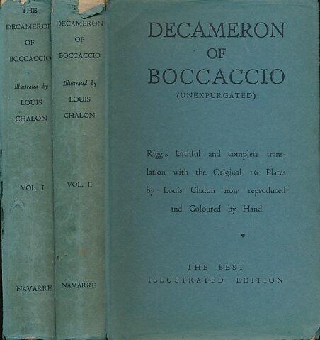 The Decameron of Giovanni Boccaccio. Illustrated Navarre edition. 2 volume set