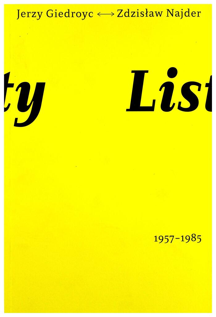 Jerzy Giedroyc - Zdzisław Najder. Listy 1957-1985