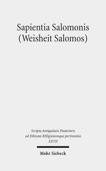 Sapientia Salomonis Weisheit Salomos