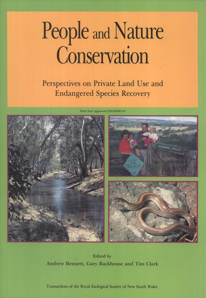 People and nature conservation: Perspectives on private land use and endangered species recovery