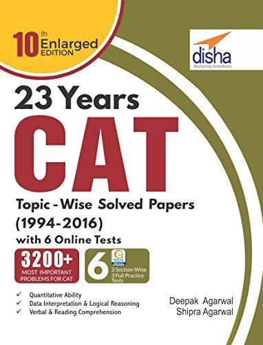 23 Years CAT Topic-Wise Solved Papers (1994-2016) With 6 Online Practice Sets